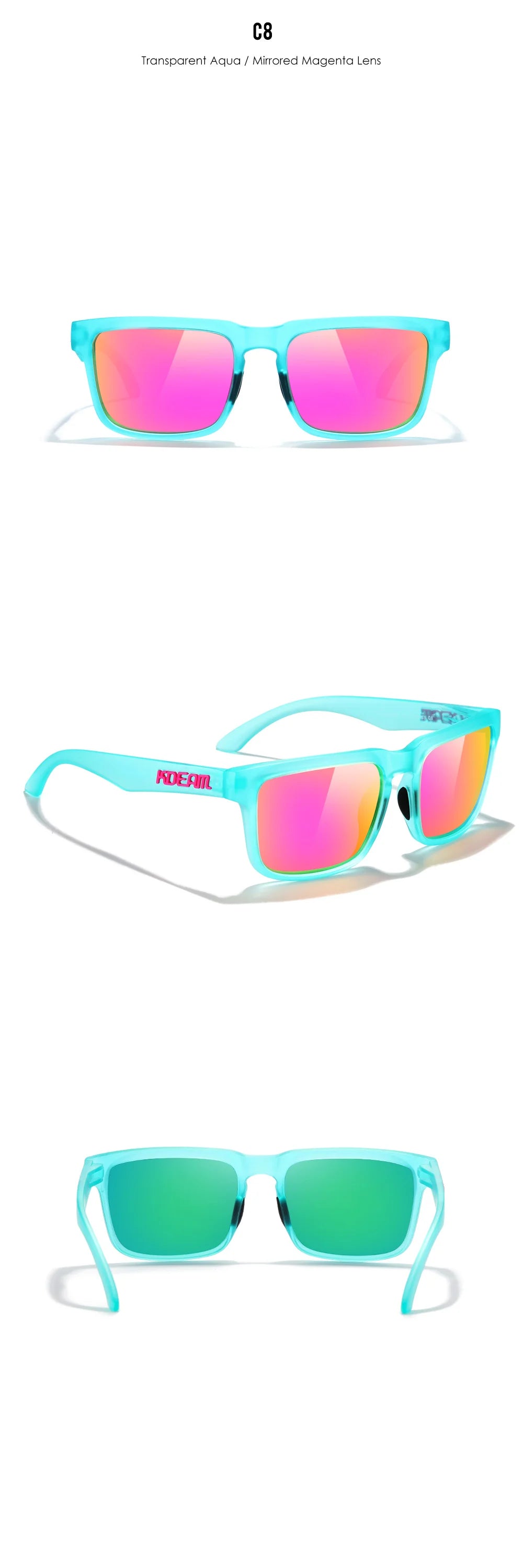 KDEAM Oversized Sunglasses Polarized Photochromic Lenses Night Vision Goggles Designed For Both Men And Women Large Glasses