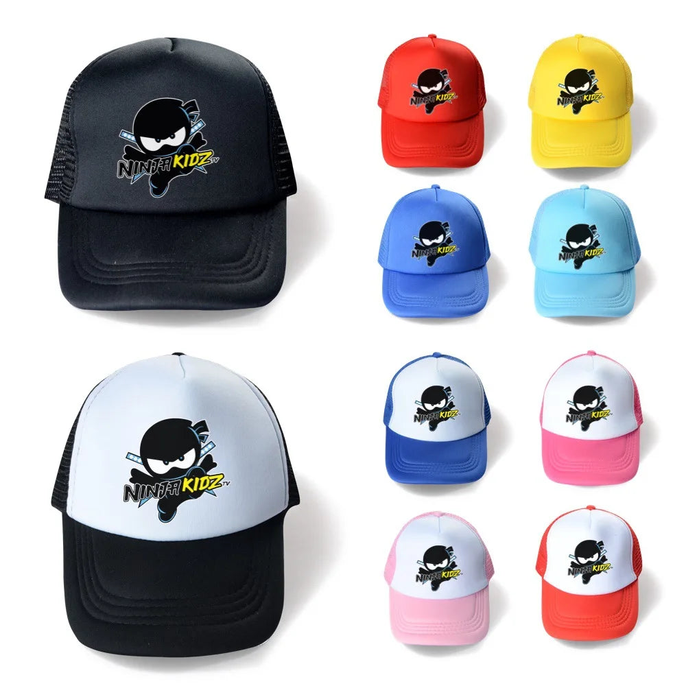 2024 New Cute NINJA KIDZ Baby Hat Kids Boy Adjustable Baseball Caps Boys Girls Hats Children Snapback Hip-Hop Sun Hat