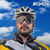 SCVCN New Riding Cycling Sunglasses Outdoor Sports Running Goggles Men's Mtb Bicycle Glasses Women Cycling Eyewear 1 Lens