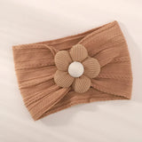 1Pc Baby Nylon Headscarf Astique Suitable Newborn Girl Flower Handmade Headband Elastic Hairband Turban Toddler Hair Accessories