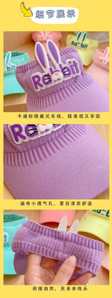 2023 New Kids Sun Hats Children Summer Visors Cute Rabbit Wings Bunny Hat Summer Hat for Kids Boys Girls Hats 3-12years Old