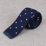 Men's Suits Knit Tie Plain Necktie For Wedding Party Tuxedo Casual Dots Woven Skinny Gravatas Cravats Accessories 25colors