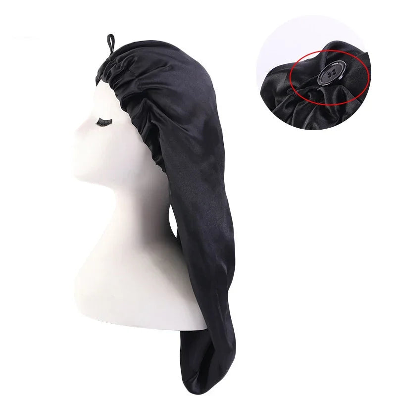 Unisex Elastic Bonnet Long Hair Sock Dreadlock Braids Cap Sleep Hats Head Wrap Turban Night Cap Hair Care Nightcap for Women Men