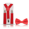 Kids Suspenders For Pants Bowtie Set Matching Tuxedo Suit Boy Girl Childs Adjustable Y-Back Brace Belt Adjustable Bowtie Wedding