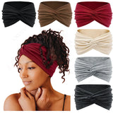 Twisted Wide Headbands for Women Extra Large Turban Workout Headband Fashion Yoga Hair Bands Boho Twisted Thick Hair Accessories