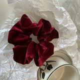 Newest Winter Woman Large Velvet Scrunchies Elastics Hair Band Solid Color Hair Ties Ladies Ponytail Holder Hair Accessories