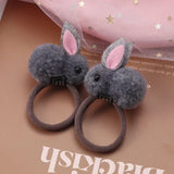 Hair Accessories Girls Ties Elastique Cheveux Fille Gomas Elasticas Furry Korean Kinder Kleding Rabbit Ears Scrunchie Headbands