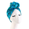 African Print Turban for Women New Fashion Pre-Made Top Knot Head Wraps Flower Stretch Hijab Ladies Party Wedding Headdress