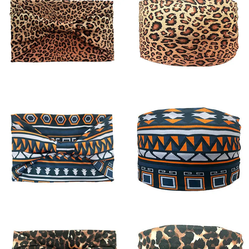 Boho Headbands For Women Fashion Wide Headscarf Bohemian Yoga  Workout Head Bands Hair Accessories Band