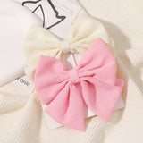 2pcs/set 4.5" Cheer Bow Hair Clip for Kids Lovely Grosgrain Ribbon Hairgripes Girls Delicate Bowknot HairPins Baby Headwear Set
