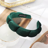 Retro Hair Hoops Wide Velvet Twist Sponge Headband Bezels Hairbands for Women Girl Wavy Braided Headbands Hair Accessories