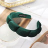 Retro Hair Hoops Wide Velvet Twist Sponge Headband Bezels Hairbands for Women Girl Wavy Braided Headbands Hair Accessories