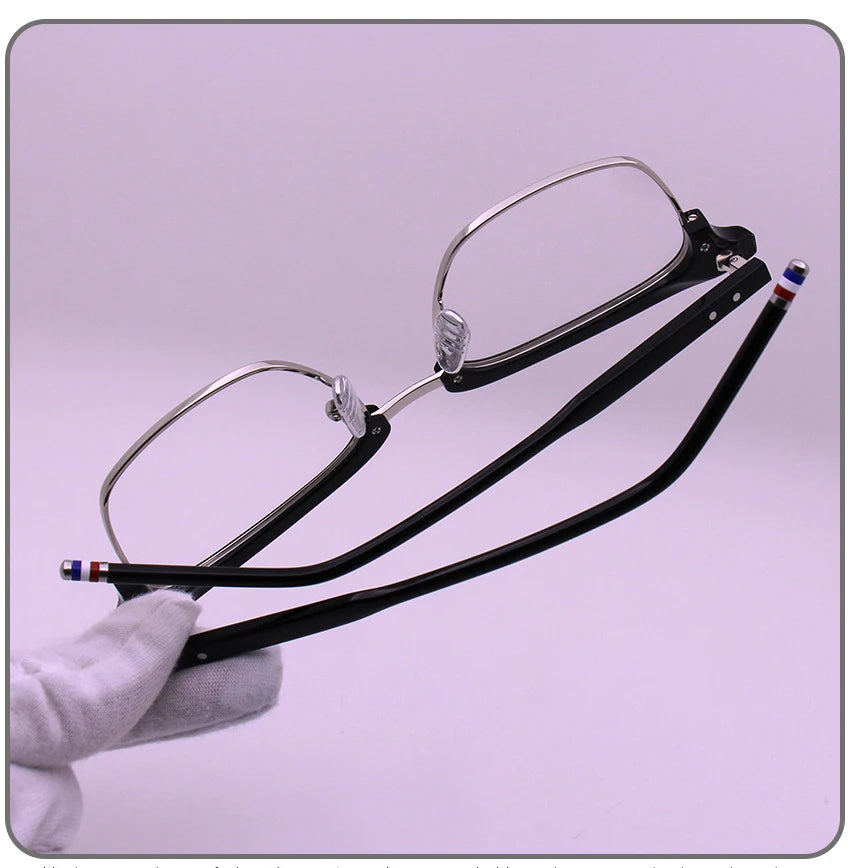 Men Square Business Titanium Acetate Glasses Frame Fashion Brand Designer Ultra-light Eyeglasses TB711 Sun Sunglasses Glasses