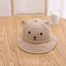 Cute Bear Baby Bucket Hat With Ears Boy Girl Cotton Kids Sun Hat Outdoor Summer Child Panama Cap