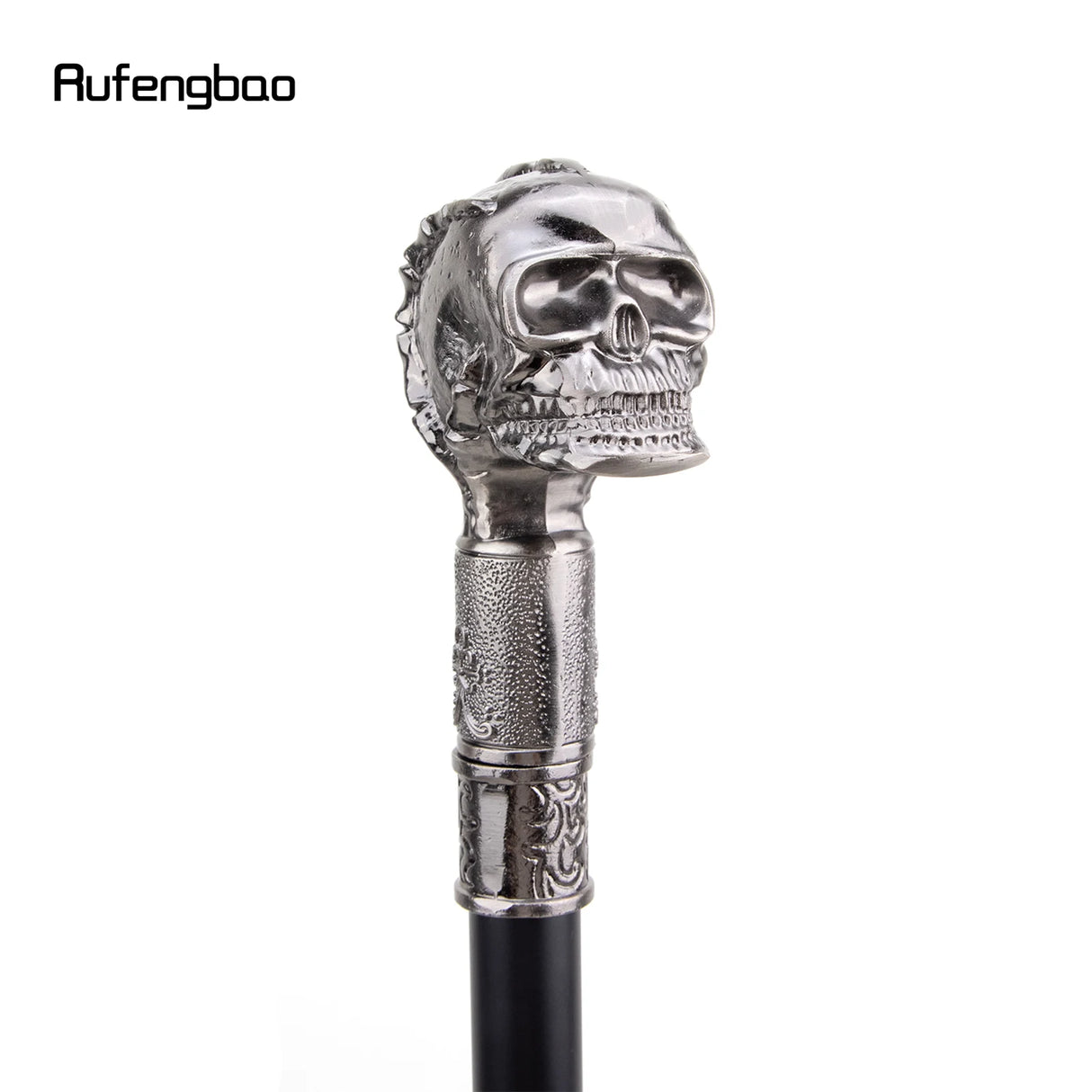 Skull Head Big Tooth Steampunk Walking Stick with Hidden Plate Self Defense Fashion Cane Plate Cosplay Crosier Stick 93cm