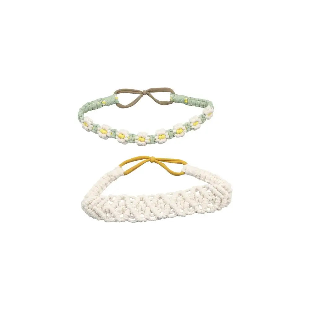 Style Elastic Hair Band Braided Rope Headwrap Turban Women Hair Scarf Macrame Hair Band Bohemian Headband Crochet Bandana
