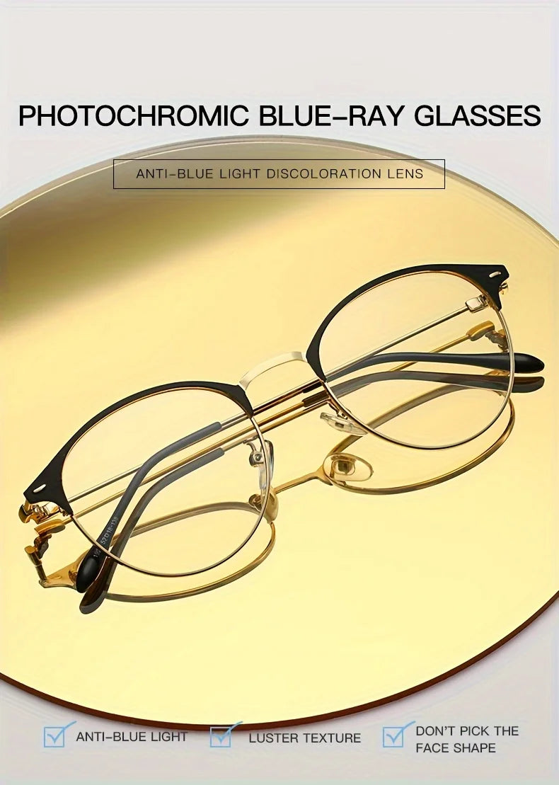 Blue Light Blocking Glasses  Polarized Sunglasses TR Frame UV400 Protection Unisex Fashion Eyewear Anti Glare Two Tone Injection