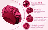 Newly Satin Night Hair Cap Women's Solid Sleeping Hat Sleep Care Bonnet Nightcap for Women Unisex Cap