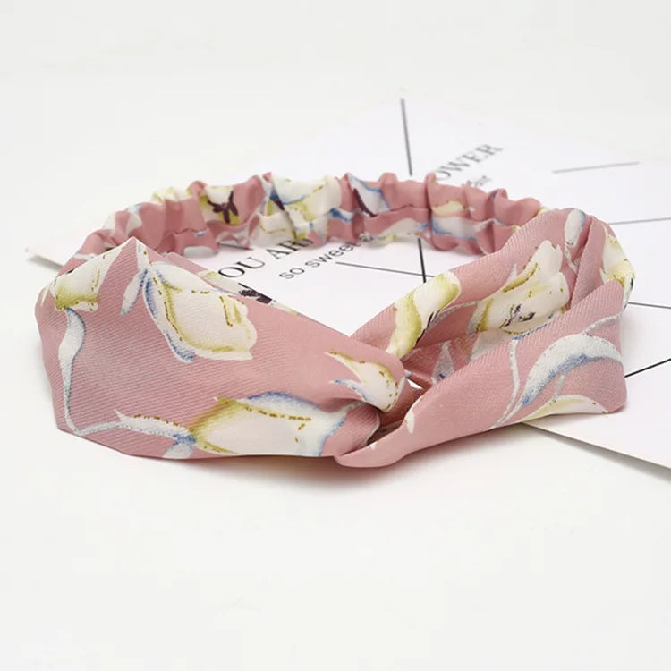 Women Headband New Fashion Hair Bands Bohemian Cross Elastic Hair Band For Ladies Black Purple Female Head band Hair Accessories