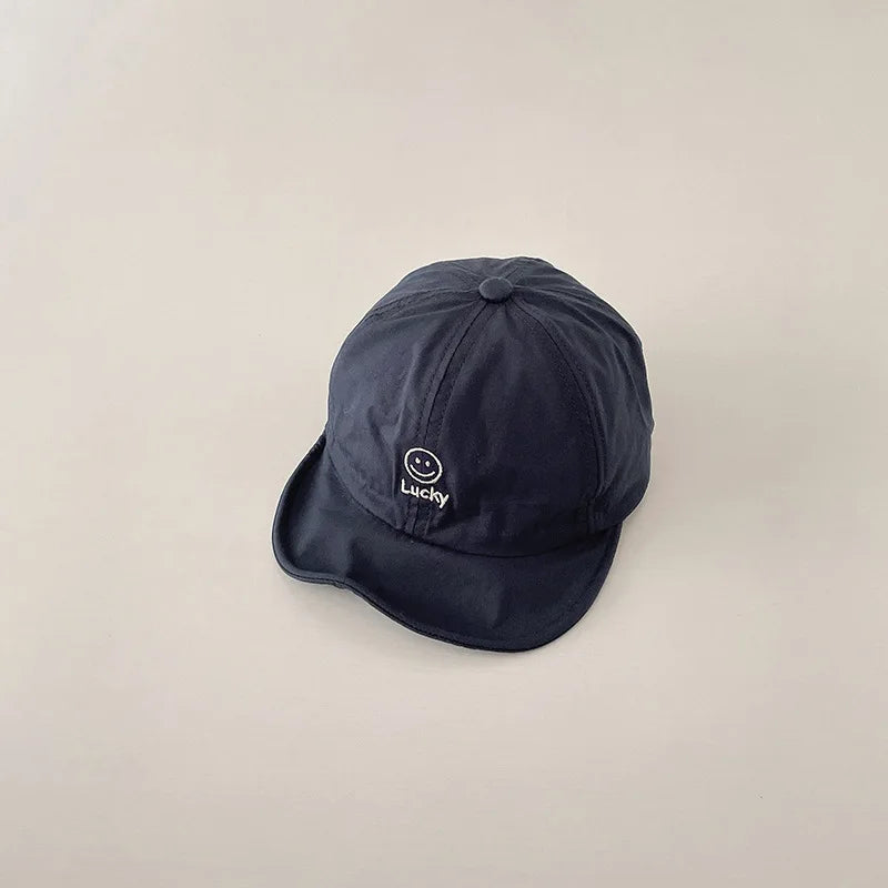 Fashion Baby Hat Cap Korean Version Smile Face Boy Girl Baseball Hats Soft Brim Toddler Visor Cotton Casual Adjustable Kids Caps