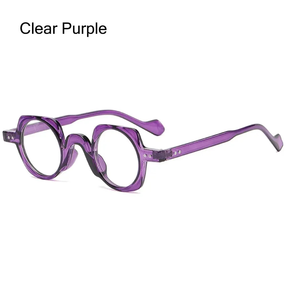 Round Square Frame Blue Light Blocking Glasses Japanese Style Unisex Non-Prescription Glasses Eyeglasses Frame