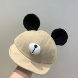 Cute Bear Ear Baby Hat Kids Boy Girl Soft Cotton Peaked Bonnet Caps Children Cartoon Casual Sun Visor Hats