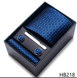 Tie For Men Brand New Style Wedding Gift Tie Pocket Squares Set Necktie Box Men Black Suit Accessories