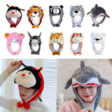 Winter Warmer Plush Soft Moving Ears Hat Animal Hat Headgear Ears Airbag Cap Ear Protection Earmuff Funny Toys Neck Warmer