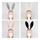 49MF Lovely Bunny Ear Hair Hoop Hair Holder Live Broadcasting Spring Cosplay Party Headwear for Teens Woman
