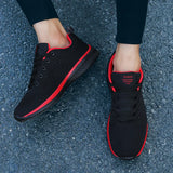 Men Running Sneakers Lightweight Athletic Shoes Classical Mesh Breathable Lace-up Outdoor Walking Shoes Male Tennis Shoes