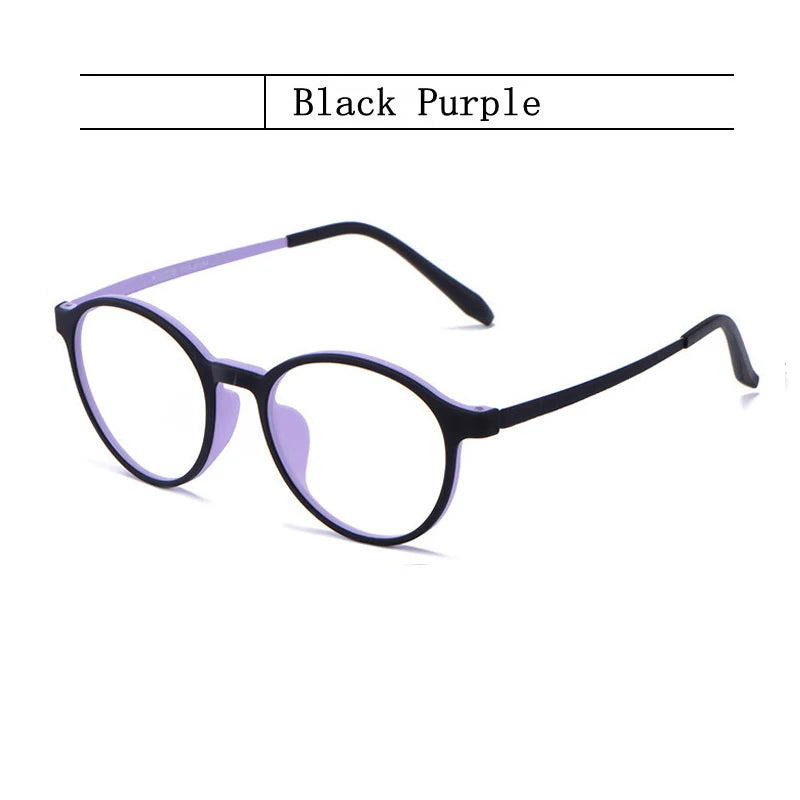 Ultralight Fashion Retro Round Glasses Frames Women TR90 Titanium Optical Prescription Men's Eyeglasses Frame H3050