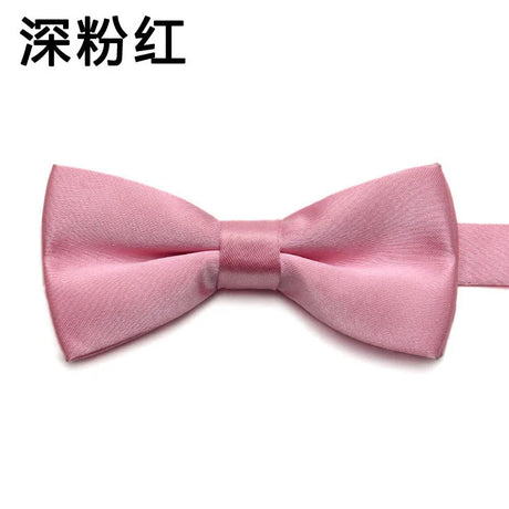 Fashion Kids Solid Color Bow Ties Imitation Silk Student Bowties Soft Black Red Butterfly Bowknot Wedding Party Cute Pet Cravat