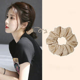 Newest Korean Woman French creases Elastics Hair Band Solid Color Scrunchies Hair Ties Ladies Ponytail Hold Hair Accessories