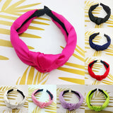 Fashion Top Knot Satin Headbands Wide Fabric Makeup Hairbands for Women Girls Ladies Washing Hair Hoops Bezel Hair Accessories