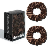 2PCS 3.5CM Mulberry Silk Scrunchies Women Grils Hair Ties for Hair Sleep No Damage Hairband Curly Hair Elastics Ponytail Holder