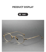 Pure Titanium Glasses Frame Men Women Vintage Round Brand Design Eyeglasses Frames New Titan Eyewear High Quality Spectacles