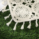 Floral Hair Bandana Knitted Head Kerchief Women Bandana Handmade Crochet Hair Scarf Triangled Headband Headwear