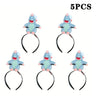 5PCS Headband Cartoon Mouse Hairband New Cartoon Plush Doll Headband French Wide-brim Hairpin Photo Headwear Creative Girl Gift