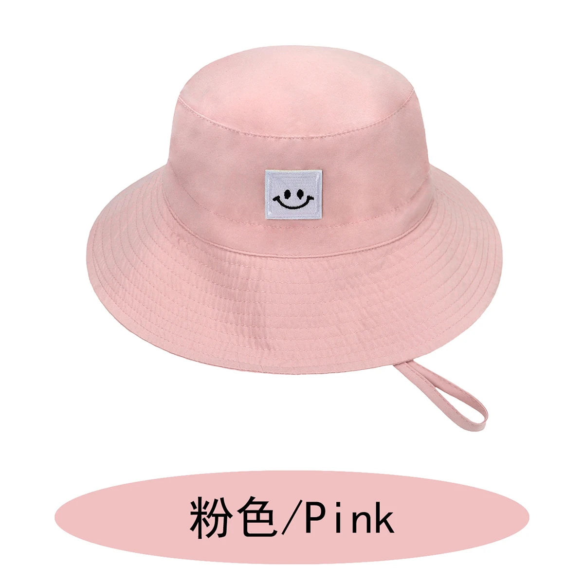 SMILE Baby Sunhat Summer Spring Kids Bucket Hat For Girls Boys Children Big Visor Cotton Sun Cap Beach Travel Panama Hats Caps