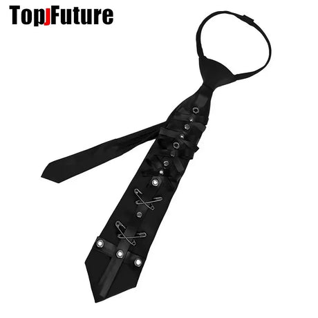 customized Women Men Gothic Punk Pre-Tied Y2K Girl Boys Ties steampunk Rock designer custom-made Necktie Accessories Wholesale