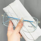 Anti Blue Light Blocking Glasses Oversized Square Reading Glasses for Women Men TR Frame High-definition Presbyopia Eyewear