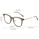 0 ~ -6.0 Myopia Glasses  Blue Light Resistant Flat Glasses Oval Resin Lenses Men Computer Optical Eyeglasses Unisex