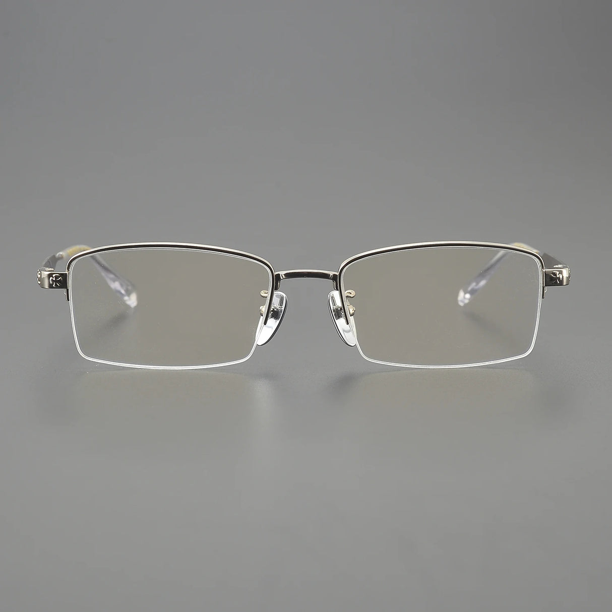 2024 High Quality Handmade Titanium Half Frame Computer Glasses Men Women Luxury Retro Rectangle Eyeglass Frame Optical Eyewear