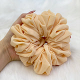 Elastics Chiffon Hair Band Solid Color Big Circle Scrunchies for Women Girl Ponytail Holder Hair Rope Hairband Hair Accessoires