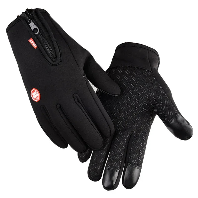 Ski Gloves Grab Velvet Touch Screen Gloves Autumn and Winter Warm Plus Velvet Cold Proof Waterproof Outdoor Riding Model