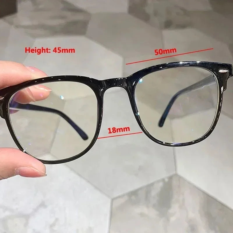Anti Blue Light Optical Glasses Ultra Light Graduated Lenses Near Sight Prescription Glasses Men Ladies Square Myopia Eyewear