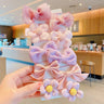 10Pcs/Set Big Bow Flower Elastic Hairbands Children Girls Sweet Hair Ties Fashion Headbands Hair Accessories Rubber Band For Kid