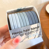 Nylon Rubber High Elastic Hair Bands Hair Ties Women Girls Candy Basic Ponytail Holder Scrunchies Gum Ropes Hair Accessories Set