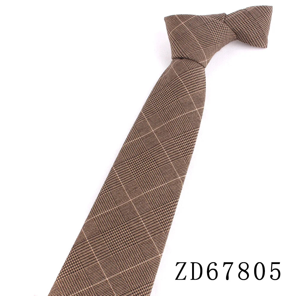 New Striped Ties For Men Women Cotton Neck Tie For Party Business Classic Plaid Neckties Wedding Groom Neck Tie Gifts