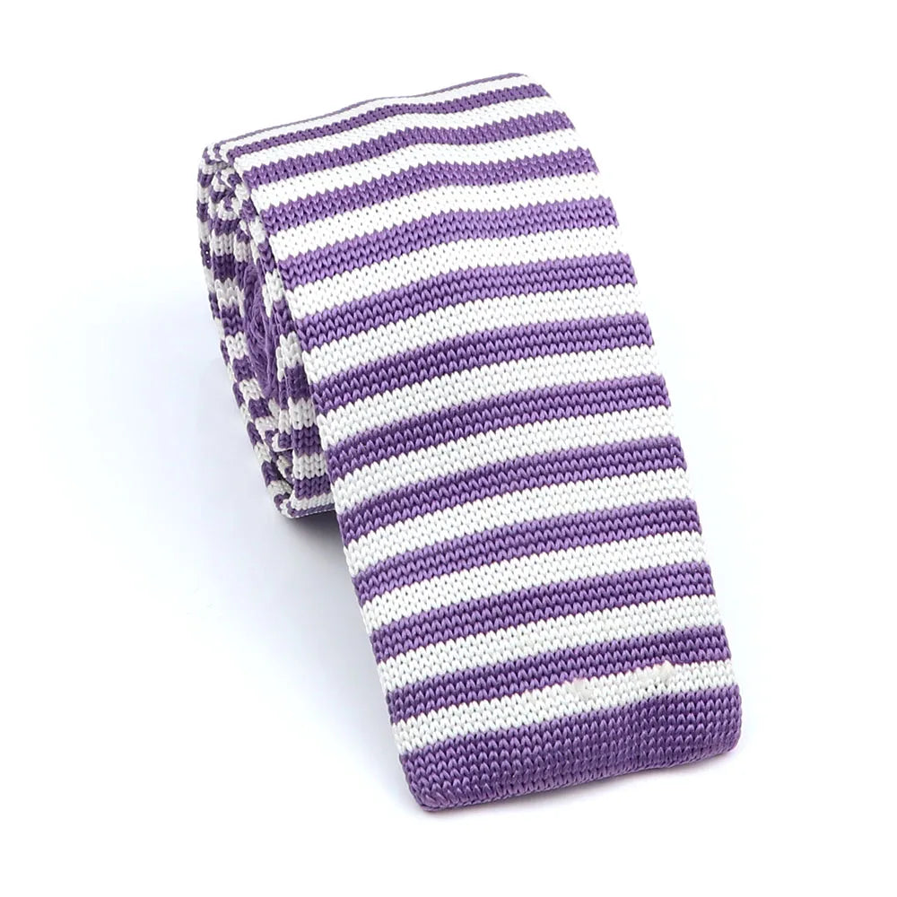 Leisure Knit Tie Fashion Skinny Striped Narrow Slim Neck Ties For Men Woven Knitted Cravat Colourful Warm Designer Necktie Gifts